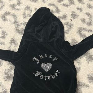 Rhinestone Juicy Couture Velour Zip-Up Jacket Size S